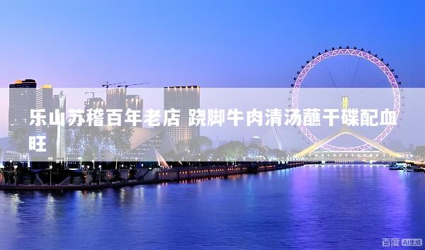 乐山苏稽百年老店 跷脚牛肉清汤蘸干碟配血旺