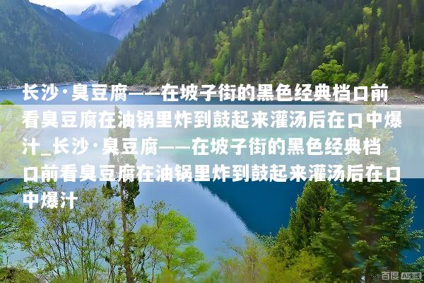 长沙·臭豆腐——在坡子街的黑色经典档口前看臭豆腐在油锅里炸到鼓起来灌汤后在口中爆汁_长沙·臭豆腐——在坡子街的黑色经典档口前看臭豆腐在油锅里炸到鼓起来灌汤后在口中爆汁